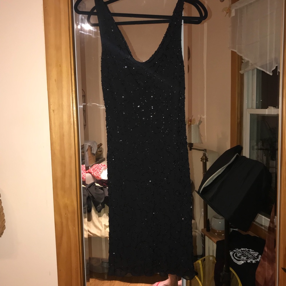 Black sparkly evening dress